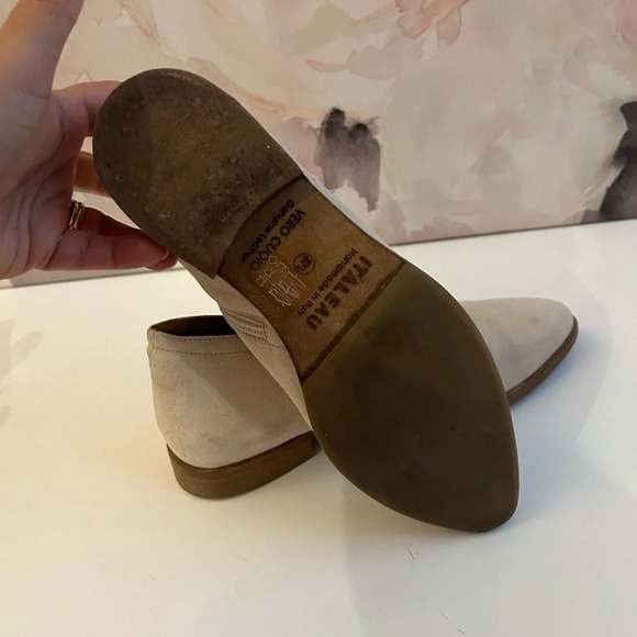 ! Italeau cream  suede booties size 7 - Picture 5 of 7